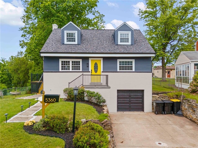 5360 California Ave, Bethel Park, PA 15102 - view of front of house with an attached garage, driveway, a chimney, a shingled roof, and brick siding