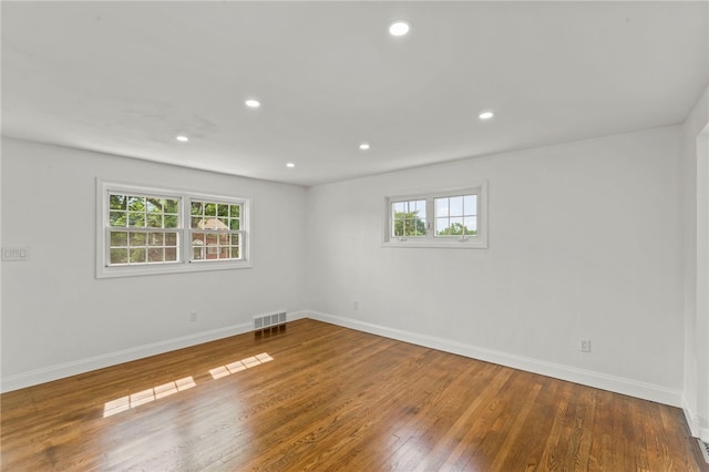 5360 California Ave, Bethel Park, PA 15102 - empty room featuring baseboards, hardwood / wood-style flooring, and recessed lighting