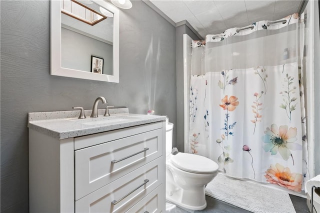 4041 Second St, Hempfield Twp Wml, PA 15642 - bathroom featuring vanity, toilet, and curtained shower