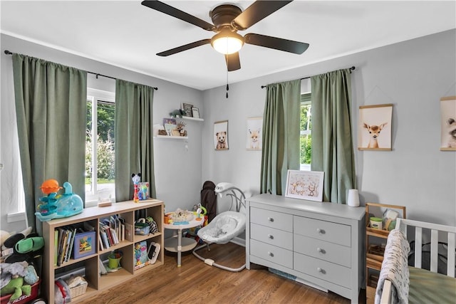 310 Hutter Ave, North Sewickley Twp, PA 16117 - bedroom featuring wood finished floors and a ceiling fan