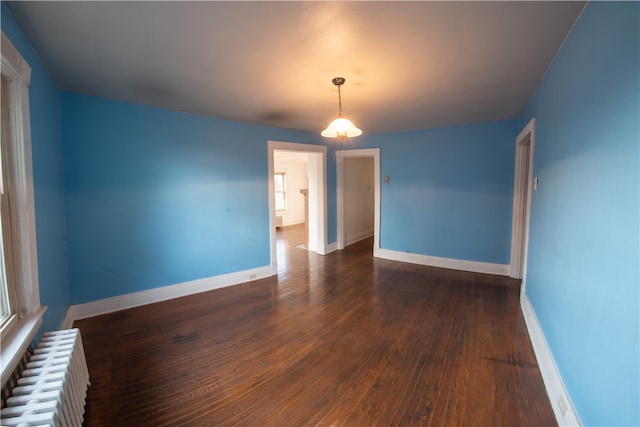 222-224 Alice St, Mount Oliver, PA 15210 - spare room with radiator, hardwood / wood-style flooring, and baseboards