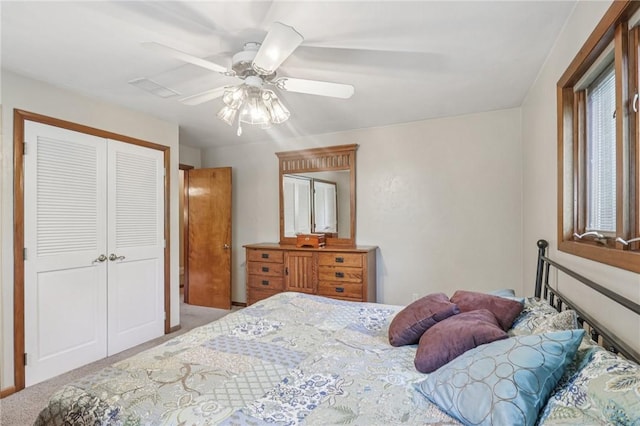 190 Pineview Dr, Pine Twp Nal, PA 15090 - carpeted bedroom featuring a closet and ceiling fan