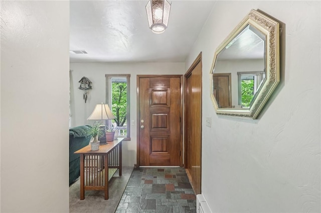 190 Pineview Dr, Pine Twp Nal, PA 15090 - foyer entrance with stone tile flooring and baseboards