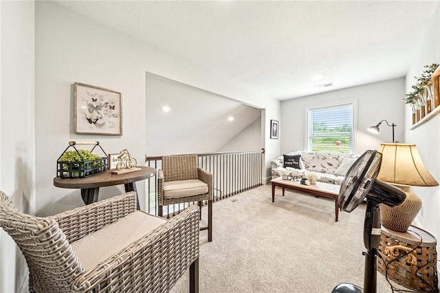 137 Summer Ln, Mount Pleasant Twp Was, PA 15057 - carpeted living area featuring recessed lighting and vaulted ceiling