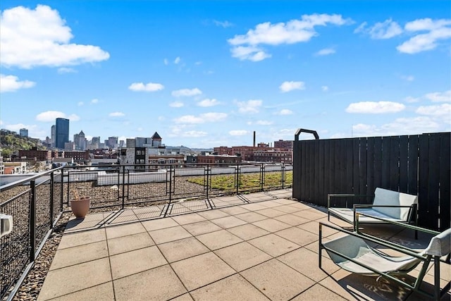 2554 Smallman St Unit 406, Downtown Pgh, PA 15222 - view of patio featuring a view of skyline
