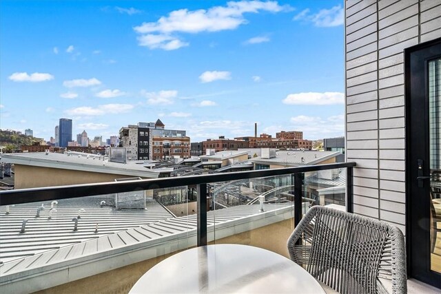 2554 Smallman St Unit 406, Downtown Pgh, PA 15222 - balcony featuring a view of skyline