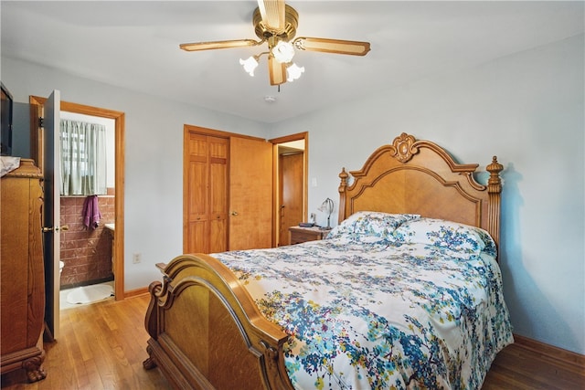 131 Howley Ave, Chippewa Twp, PA 15010 - bedroom with wood finished floors, baseboards, a closet, and ceiling fan