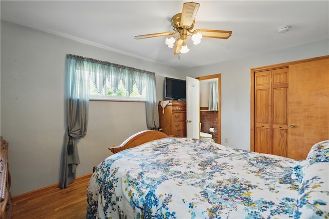 131 Howley Ave, Chippewa Twp, PA 15010 - bedroom with wood finished floors, a closet, and ceiling fan