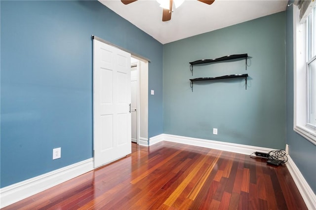 1812 Carey Way S, Side, PA 15203 - spare room with a ceiling fan, wood finished floors, and baseboards
