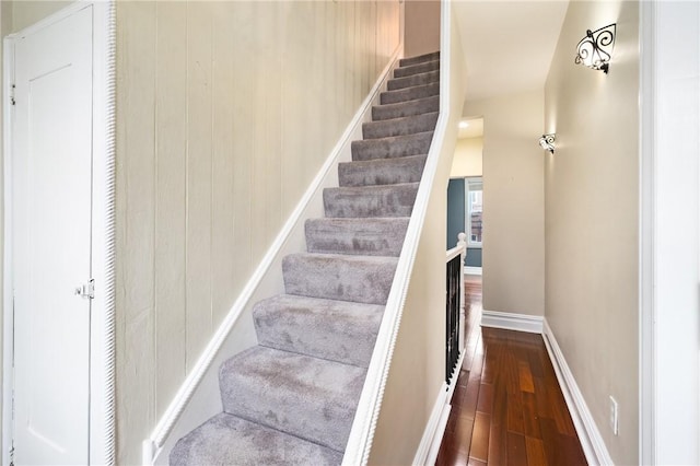 1812 Carey Way S, Side, PA 15203 - stairs with hardwood / wood-style floors and baseboards