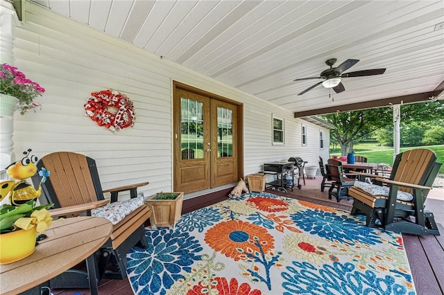 922 Old Ridge Rd, Cross Creek Twp, PA 15340 - deck with french doors and outdoor dining area