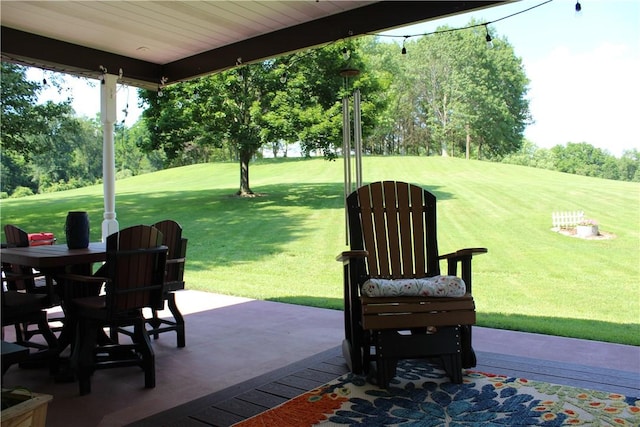 922 Old Ridge Rd, Cross Creek Twp, PA 15340 - view of patio featuring outdoor dining area and view of wooded area