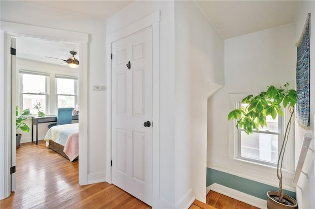 1403 Creedmoor Ave, Brookline, PA 15226 - hallway with wood finished floors and baseboards
