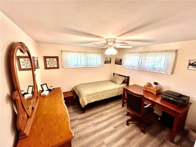 206 Richards Dr, Derry Twp, PA 15650 - bedroom with light wood-style flooring and ceiling fan