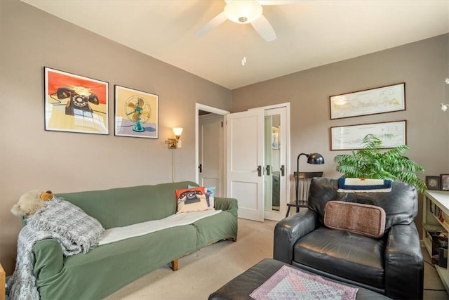 5304 Saint James Ter, Shadyside, PA 15232 - living area featuring light carpet and ceiling fan