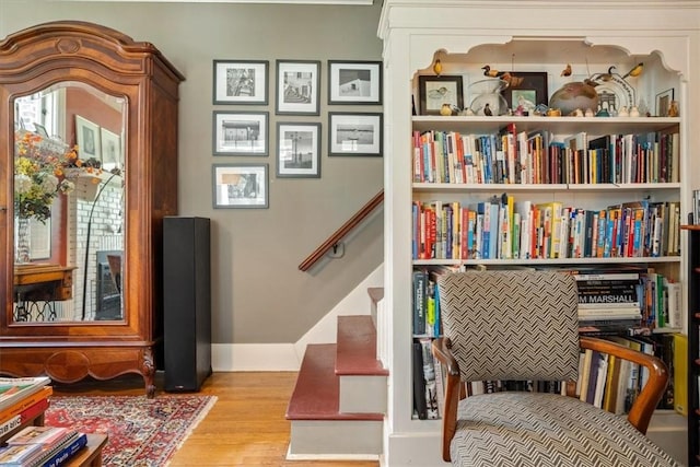 5304 Saint James Ter, Shadyside, PA 15232 - living area with wood finished floors and stairs
