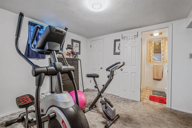 3804 Cynthia Dr, Baldwin Boro, PA 15227 - exercise area with carpet floors and baseboards