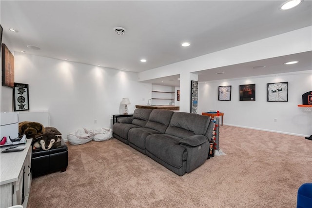 565 Tara Ct, Saxonburg Boro, PA 16056 - carpeted living area featuring recessed lighting