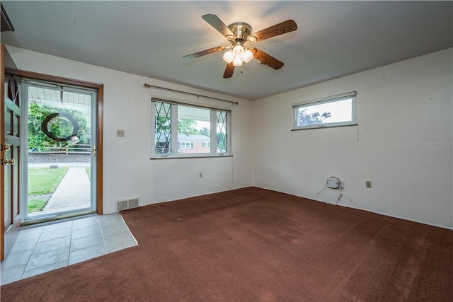 102 Jordan St, Bethel Park, PA 15102 - entryway featuring carpet floors and ceiling fan