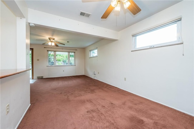 102 Jordan St, Bethel Park, PA 15102 - empty room with a ceiling fan and carpet flooring