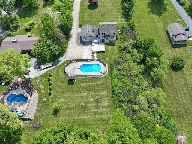 4822 W State St, Mahoning Twp Law, PA 16116 - aerial overview of property's location featuring a pool