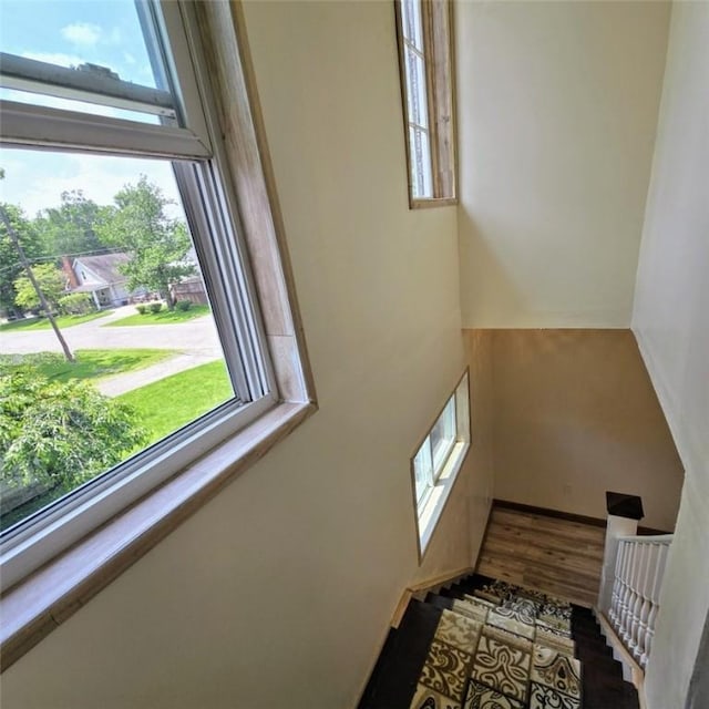 1911 Carolyn St, Farrell, PA 16121 - stairway featuring wood finished floors