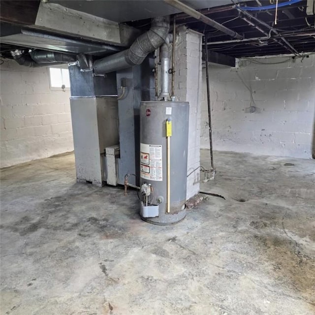 1911 Carolyn St, Farrell, PA 16121 - basement with gas water heater and heating unit