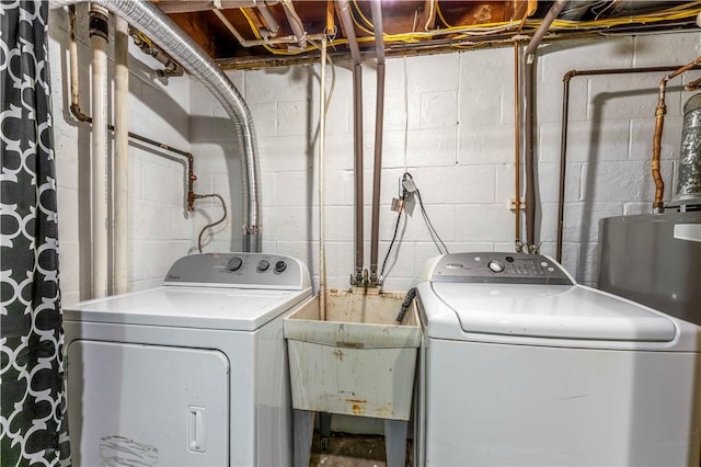 582 Brinwood Ave, Baldwin Boro, PA 15227 - laundry room with independent washer and dryer and water heater