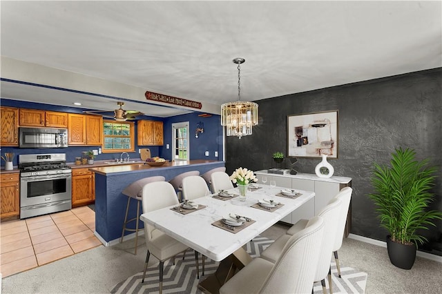 582 Brinwood Ave, Baldwin Boro, PA 15227 - dining area with a chandelier
