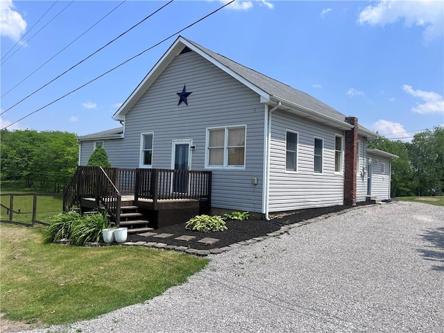 254 Bicker Rd, Winfield Twp, PA 16023 - view of front of house with a deck