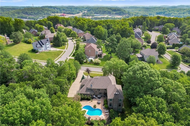 623 Oswego Dr, Adams Twp, PA 15044 - aerial view of residential area featuring a pool and a forest