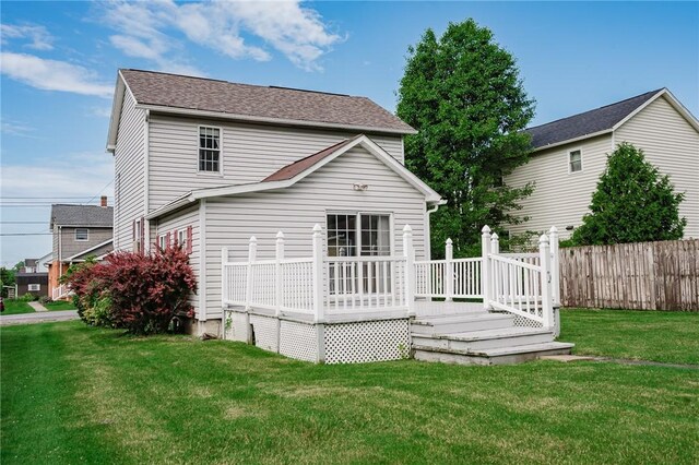 38 Locust St, Center Twp/Homer Cty, PA 15731 - back of house with a wooden deck