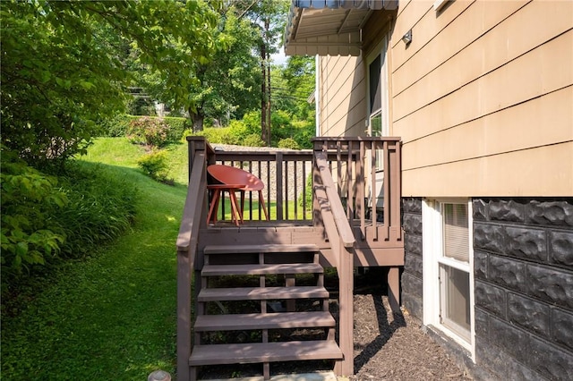 710 Beaver St, Leetsdale, PA 15056 - wooden deck with stairway