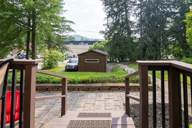 710 Beaver St, Leetsdale, PA 15056 - view of patio / terrace with an outbuilding