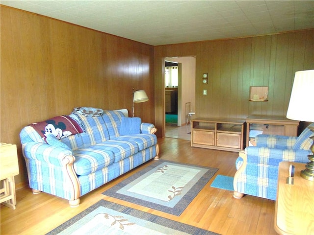 822 Fayette City Rd, Washington Twp, PA 15438 - living room with wood finished floors and wooden walls