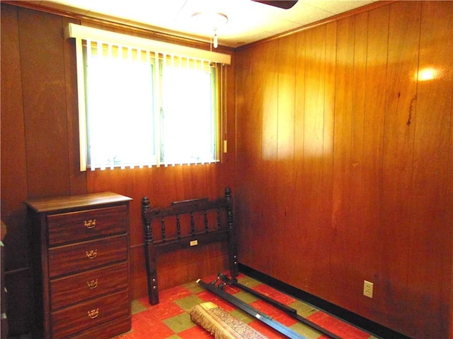 822 Fayette City Rd, Washington Twp, PA 15438 - bedroom featuring wooden walls