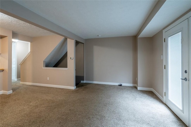 208 Green Ct, Castle Shannon, PA 15234 - unfurnished living room featuring carpet flooring and baseboards