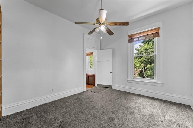 222 Marshall Ave, Observatory Hill, PA 15214 - carpeted empty room with plenty of natural light, baseboards, and ceiling fan