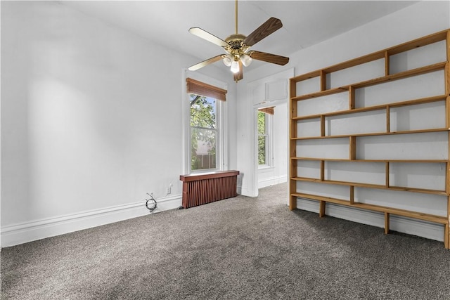 222 Marshall Ave, Observatory Hill, PA 15214 - carpeted empty room featuring a ceiling fan and radiator