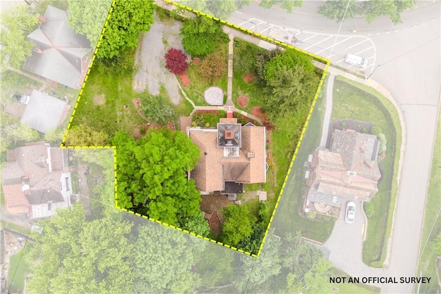 222 Marshall Ave, Observatory Hill, PA 15214 - aerial view of residential area featuring property parcel outlined