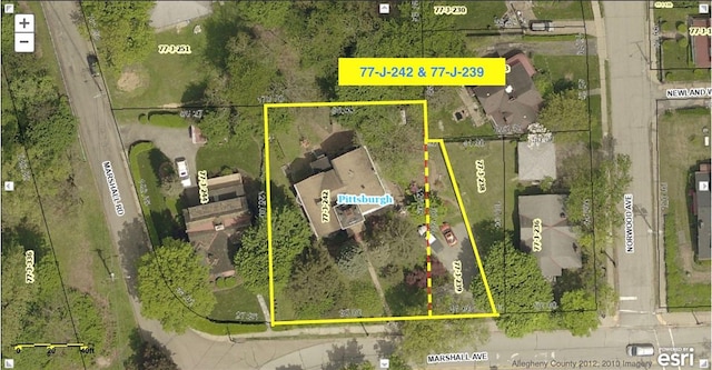 222 Marshall Ave, Observatory Hill, PA 15214 - map of property location