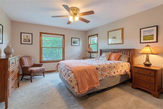 106 Shawnee Dr, Center Twp, PA 16001 - bedroom featuring light carpet and ceiling fan