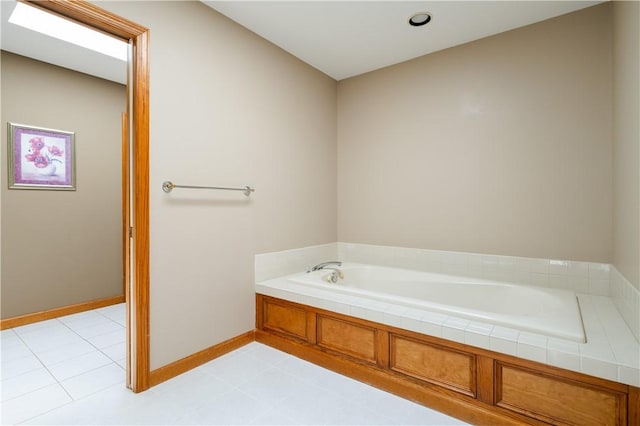 215 Warren Rd, Marshall, PA 15086 - bathroom with a garden tub, baseboards, and tile patterned flooring