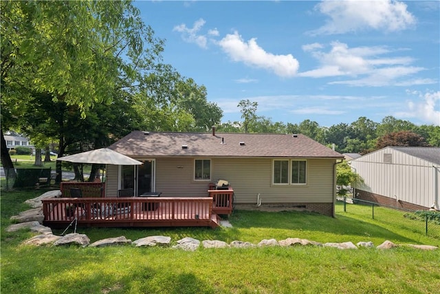 102 Castle Hill Rd, Monroeville, PA 15146 - rear view of property with a wooden deck