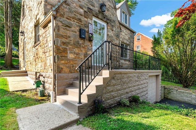 4649 Rolling Hills Rd, Whitehall, PA 15236 - doorway to property with stone siding