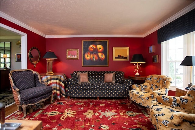 407 Highland Ct, Marshall, PA 15090 - living area featuring crown molding