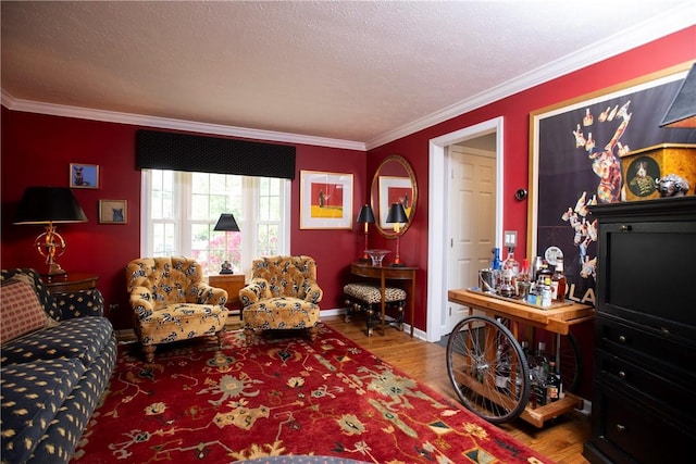 407 Highland Ct, Marshall, PA 15090 - living room featuring wood finished floors, ornamental molding, and baseboards
