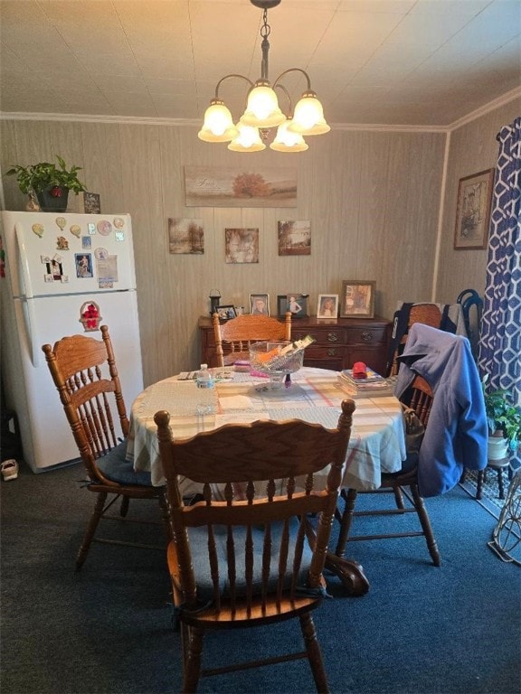 114 Dry Knob Rd, Georges Twp, PA 15478 - carpeted dining room featuring a chandelier