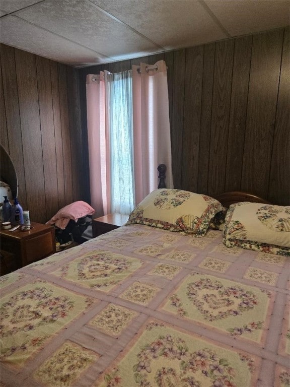 114 Dry Knob Rd, Georges Twp, PA 15478 - bedroom featuring wooden walls