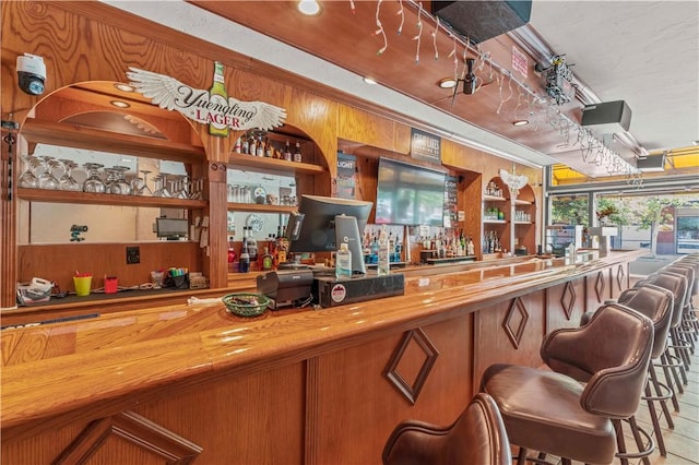 2512 E Carson St, South Side, PA 15203 - indoor dry bar featuring wooden walls